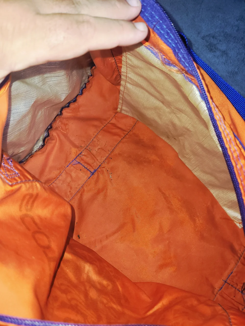 Vintage Scott USA Motocross Gear Duffel Bag Orange Blue 90s Retro MX BMX
